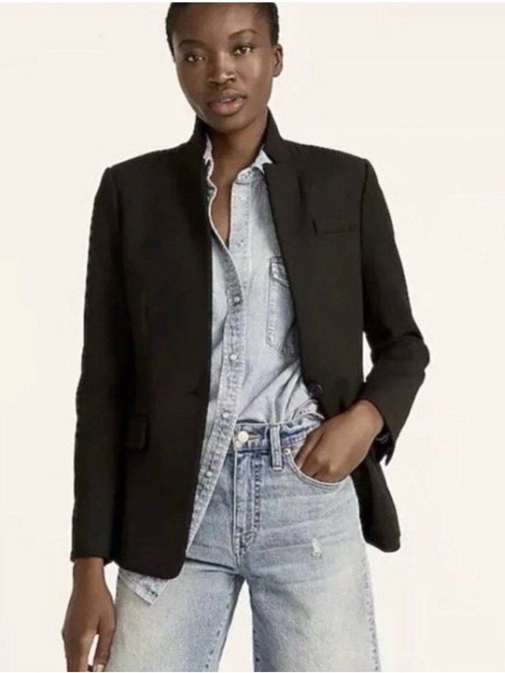 NWOT J Crew Classic Women’s Black Tailored Wool Blazer Jacket | 4P